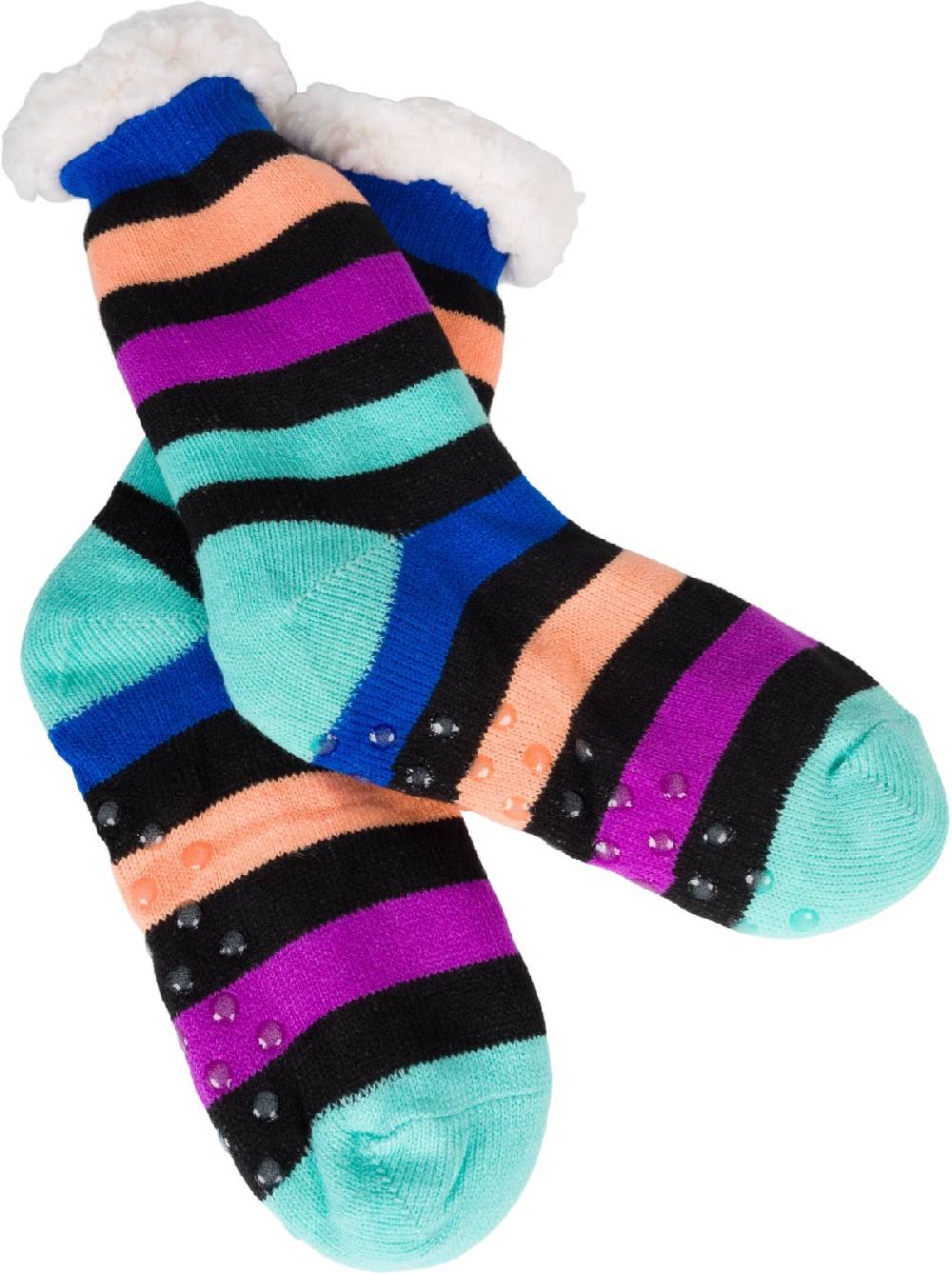 Stylebreaker ABS Kuschelsocken Streifen Muster Versandkostenfrei