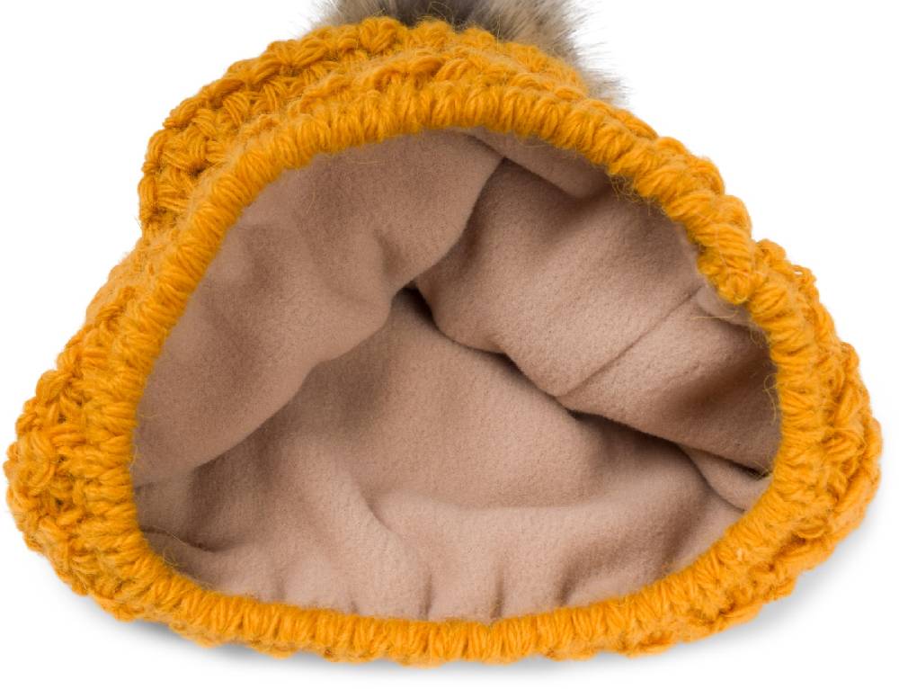 Stylebreaker Kinder Bommelmütze V-Muster Gehäkelt Weihnachtsangebot