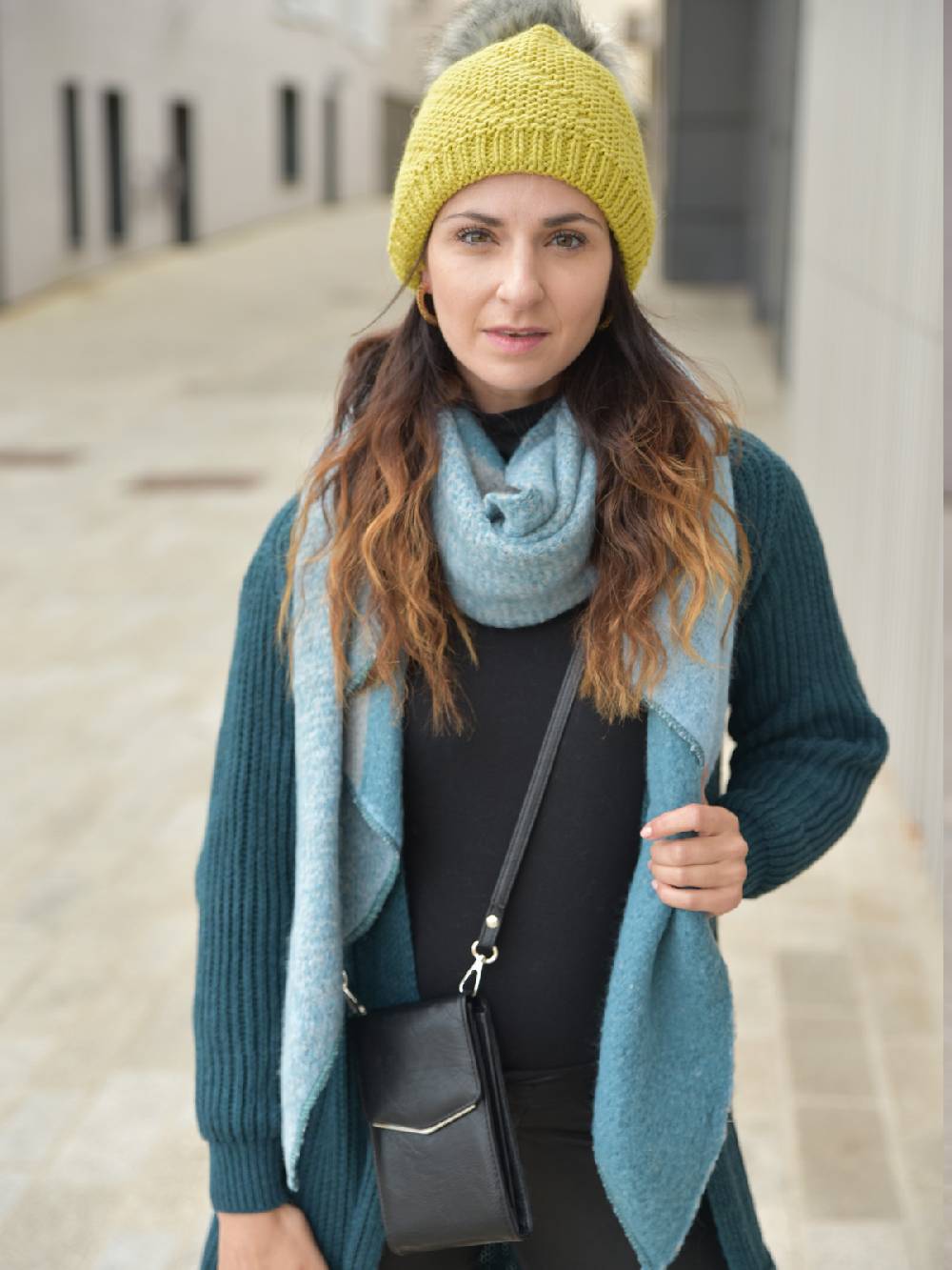 Stylebreaker Asymmetrischer Web Schal 3-Farbig Neueste Mode