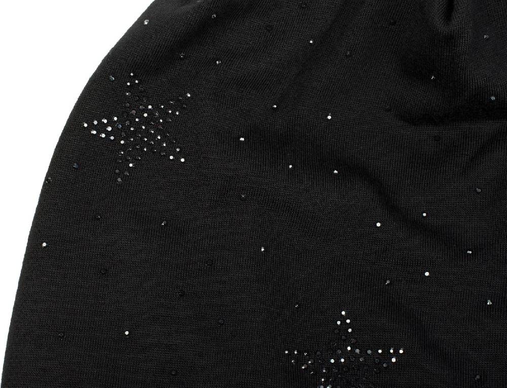 Stylebreaker Beanie mit Strass Sterne Tiefpreis