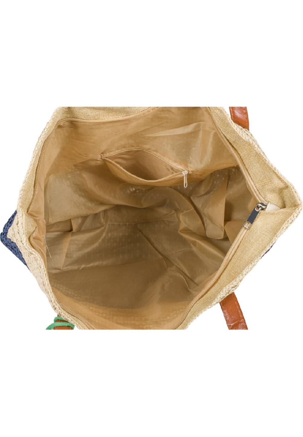 Stylebreaker Korbflecht Henkeltasche - Basttasche 2-Farbig Super Sparpreis