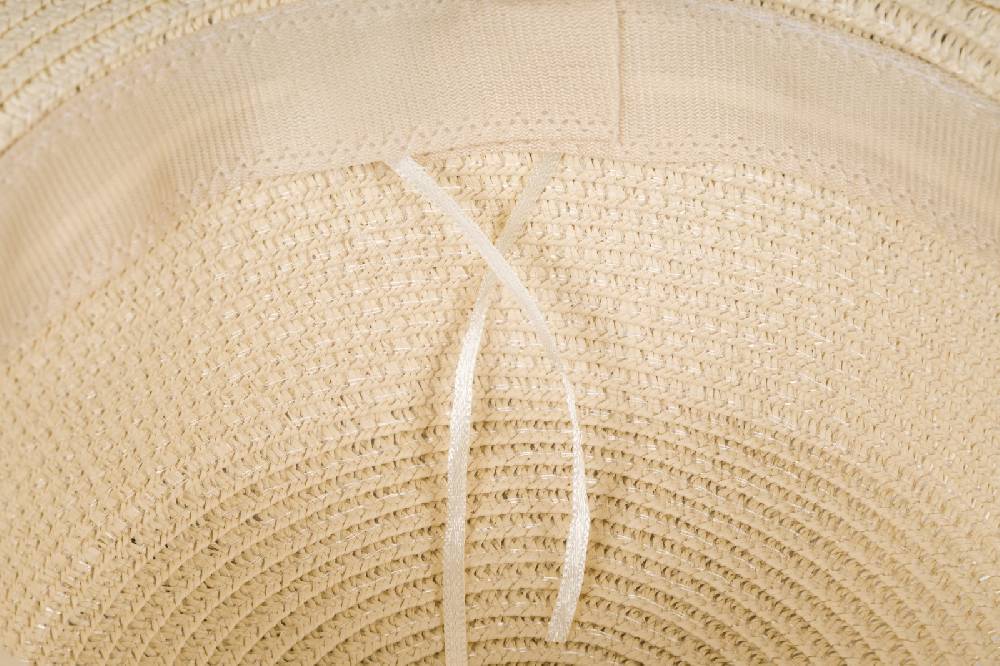 Stylebreaker Papier Strohhut mit Schwarzem Zierband Bis zu 50% Rabatt