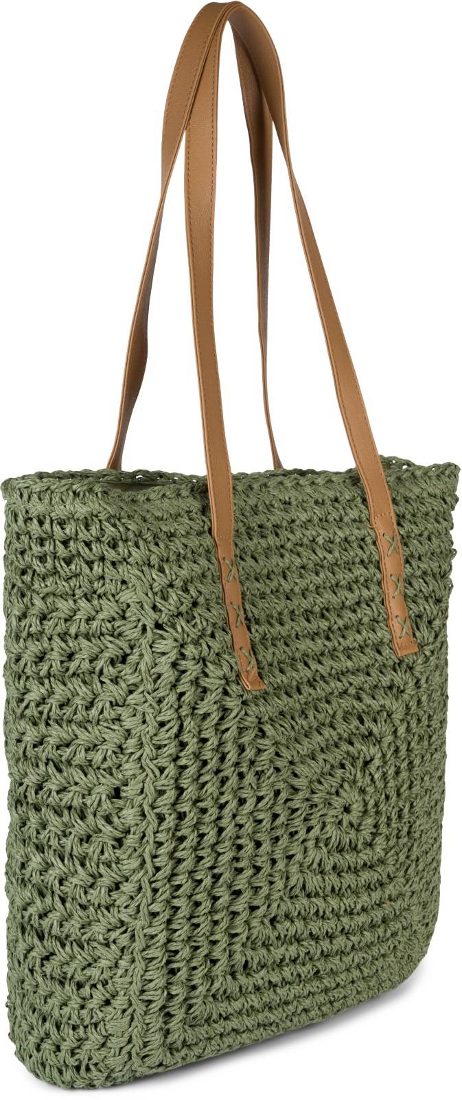 Stylebreaker Papierstroh Schultertasche - Basttasche Fabrik Onlineshop