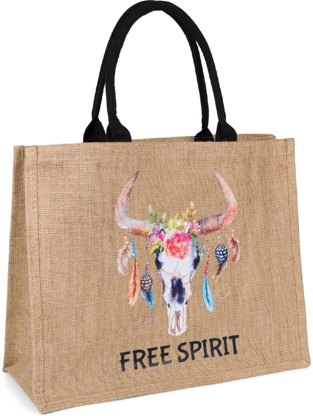 Stylebreaker Leinen Henkeltasche Boho Stier Preisnachlass