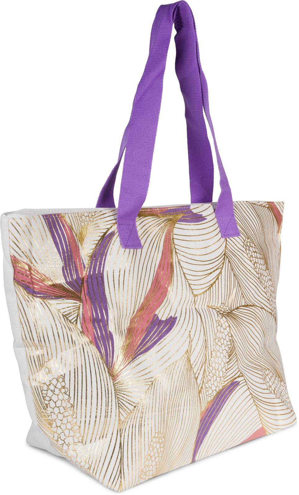 Stylebreaker Strandtasche Tropic Metallic Blätter Saisonschlussverkauf
