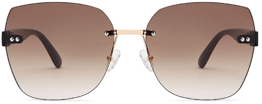 Stylebreaker Rahmenlose Rechteckige Sonnenbrille Lagerräumung