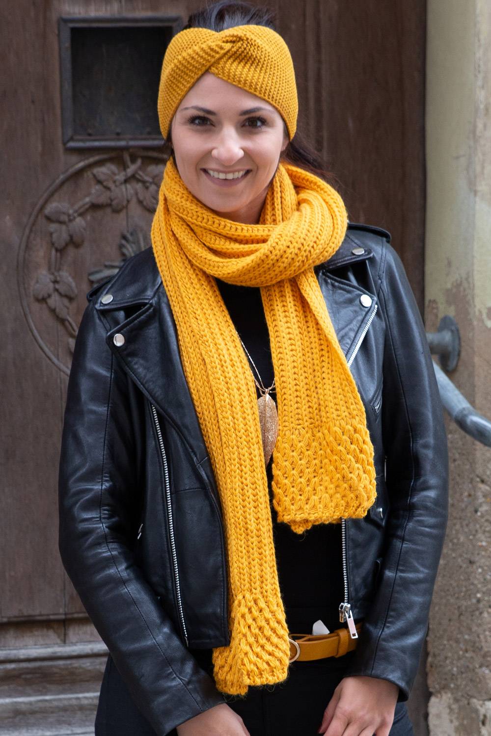 Stylebreaker Langer Strick Schal mit Rippen und Perl Strickmuster Zeitlich begrenztes Angebot
