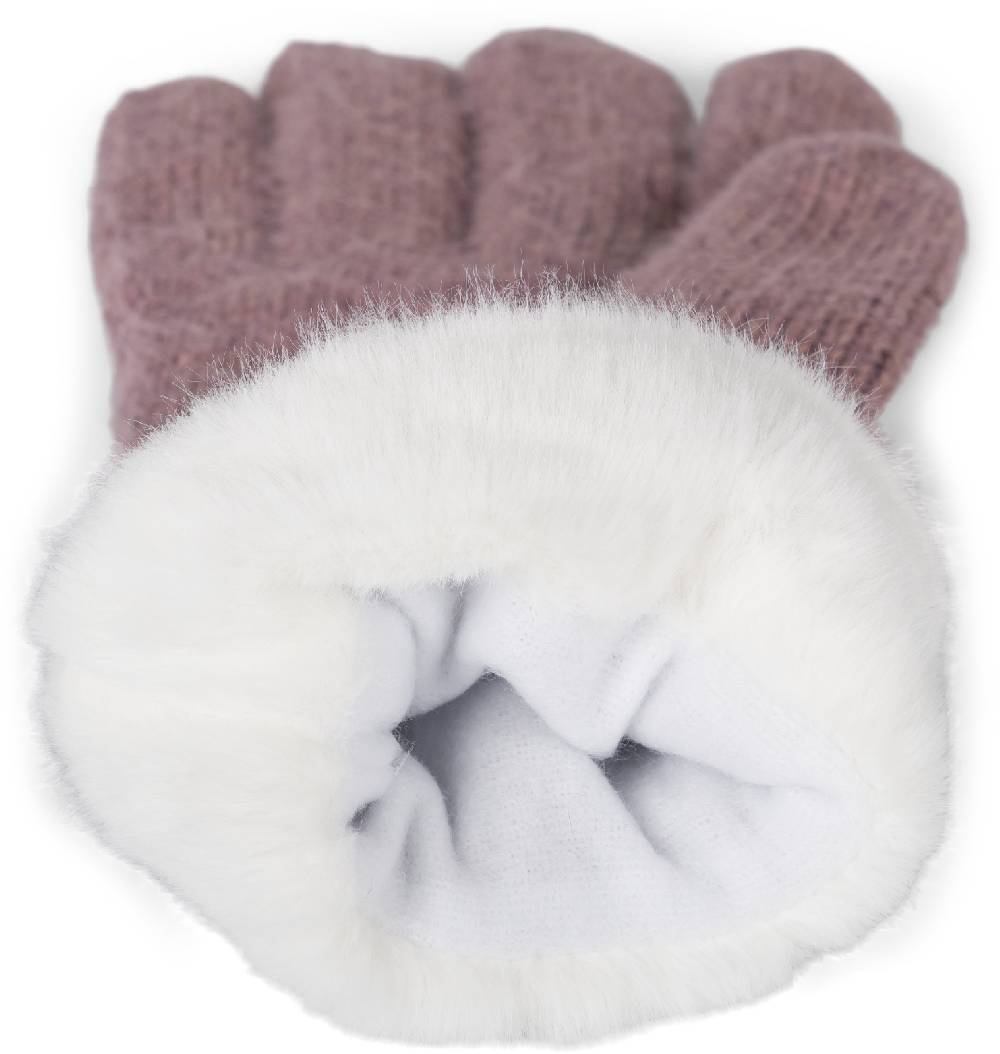 Stylebreaker Strickhandschuhe mit Reiskornmuster und Fleece Räumungsverkauf