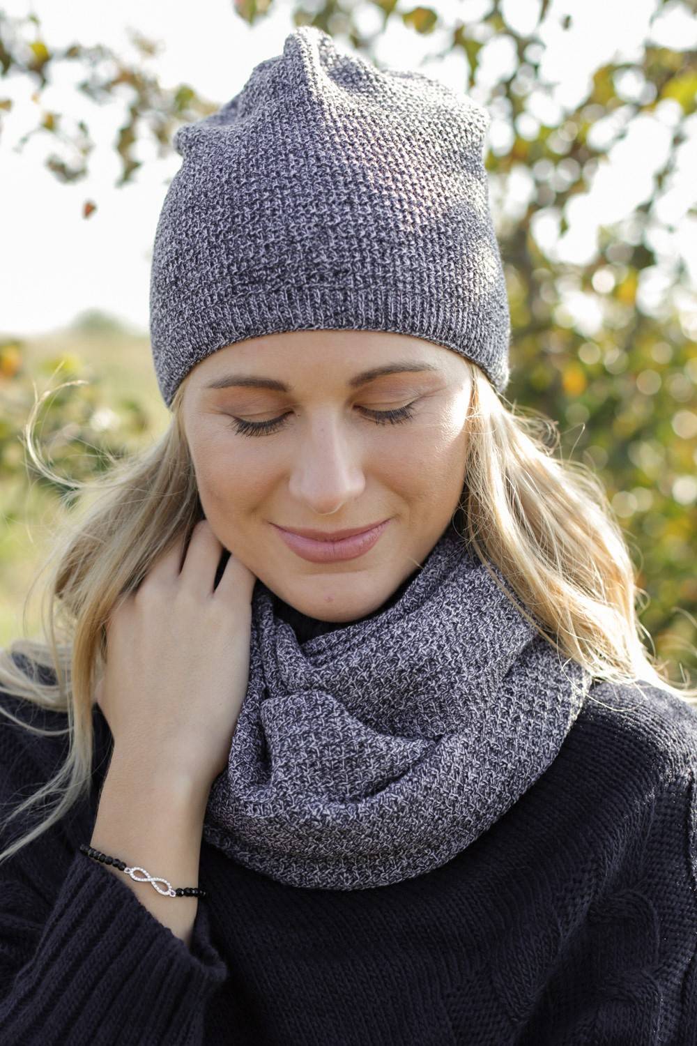 Stylebreaker Strick Loop mit Karo Strickmuster Kauf eins, bekomm eins gratis
