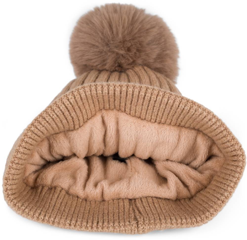 Stylebreaker Strick Bommelmütze mit Rippen Muster Sonderangebot der Fabrik