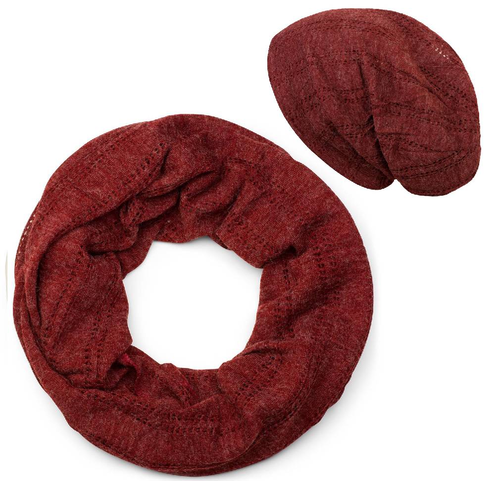 Stylebreaker Loop und Beanie Set Lochstrick Muster Riesige Rabatte
