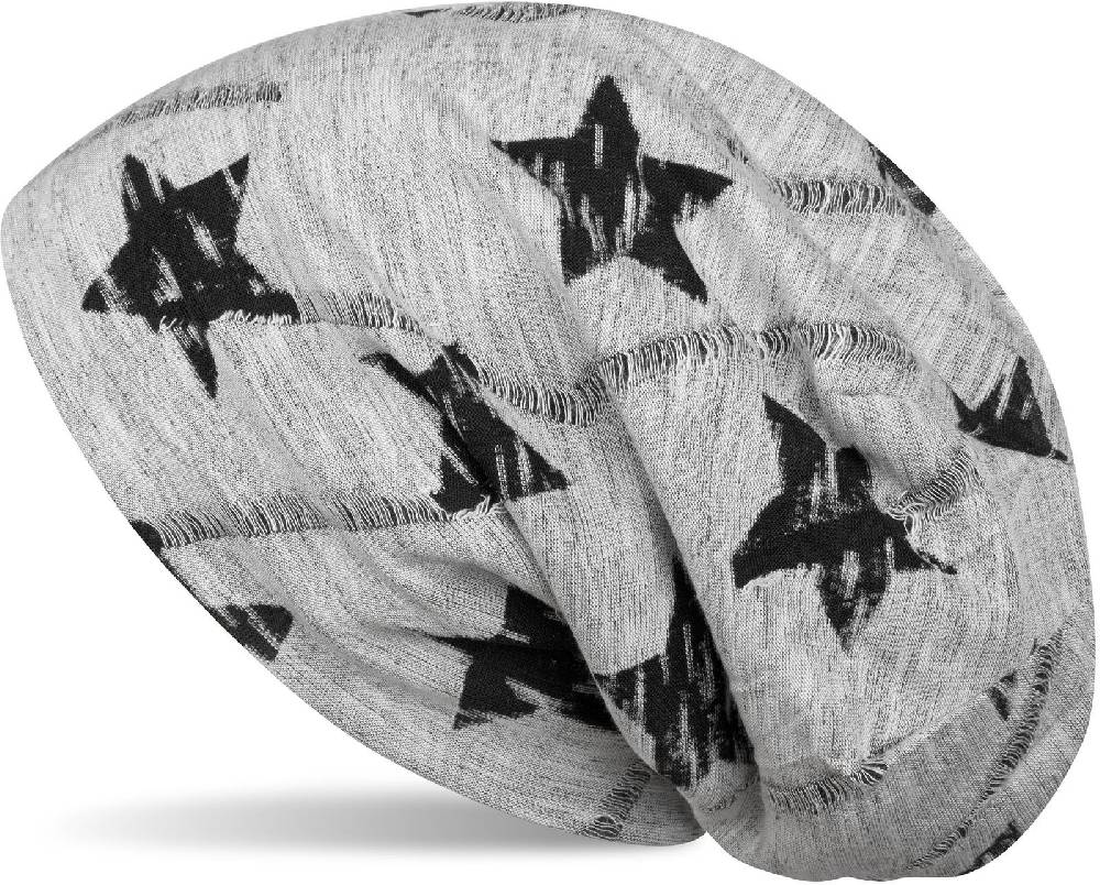 Stylebreaker Loop und Beanie Set Sterne Print Used Look 50% Rabatt mit kostenlosem Versand