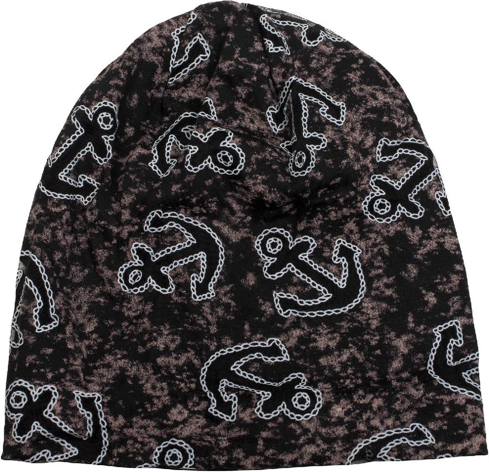 Stylebreaker Loop und Beanie Set im maritimen Anker Seil Print Look Clearance-Verkauf