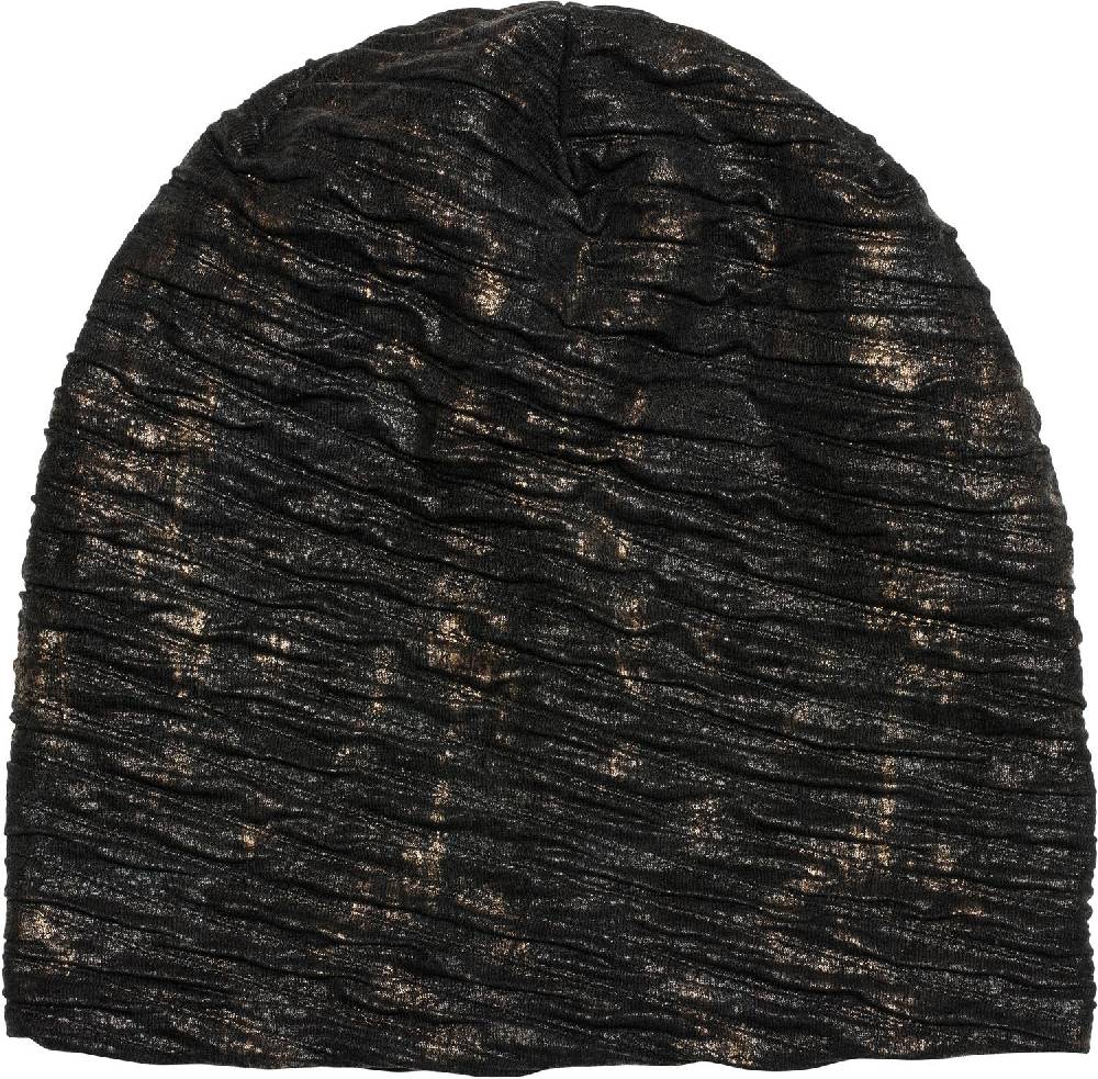 Stylebreaker Loop und Beanie Set im Antik Metallic Look mit Falten Fabrikladen
