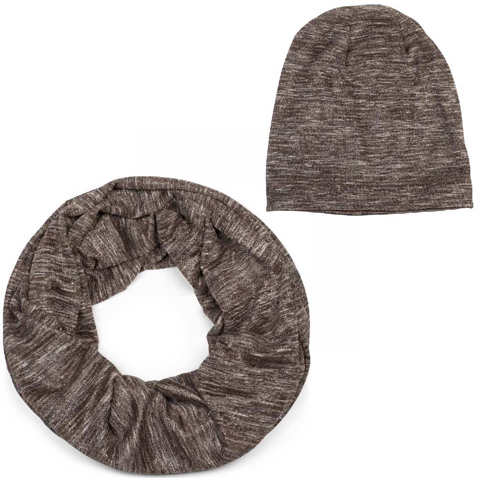 Stylebreaker Loop und Beanie Set mit Glitzerfaden und kleinen Pailletten Begrenzt auf 3 Tage