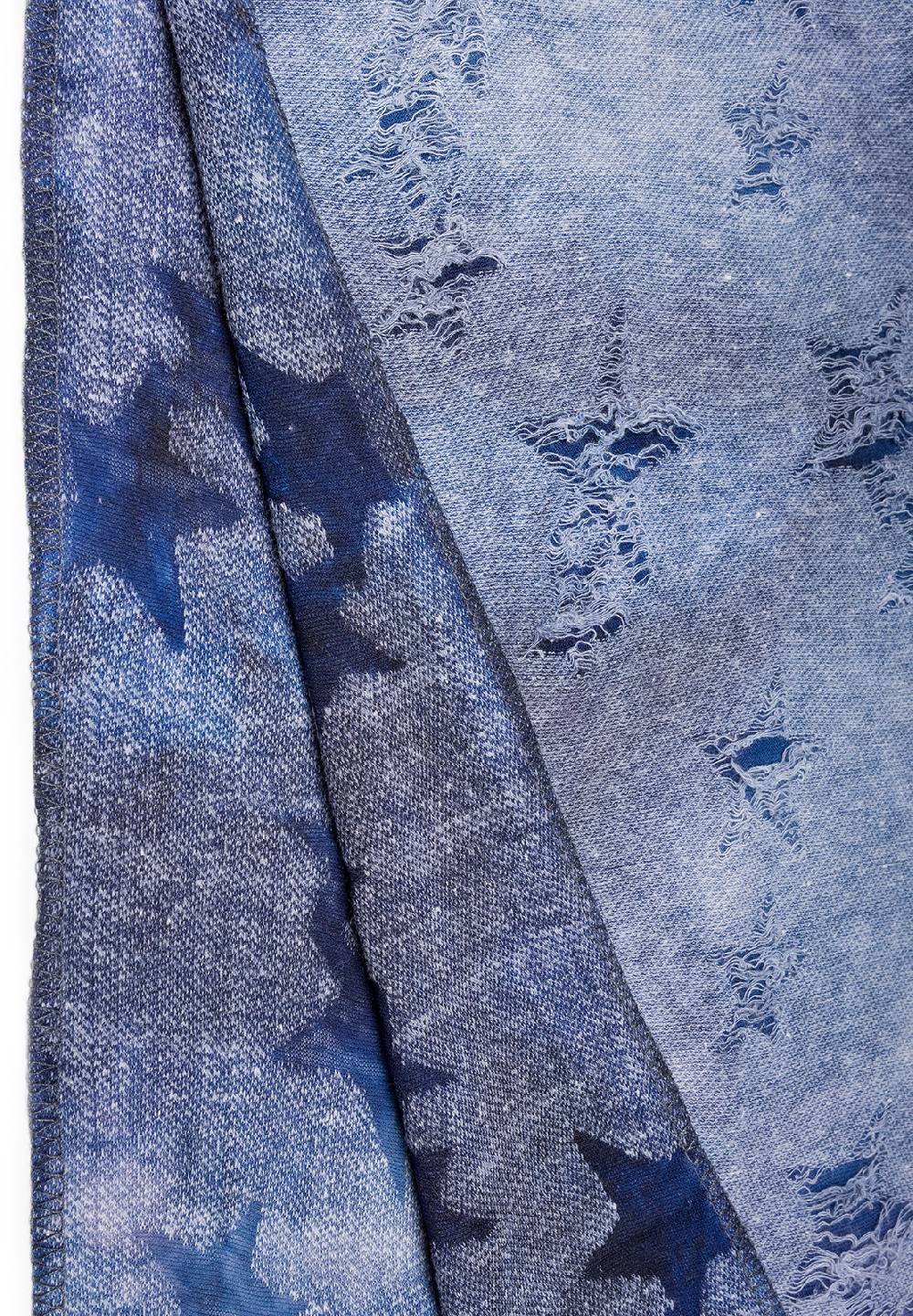 Stylebreaker Loop Schal Destroyed Denim Sterne Outlet