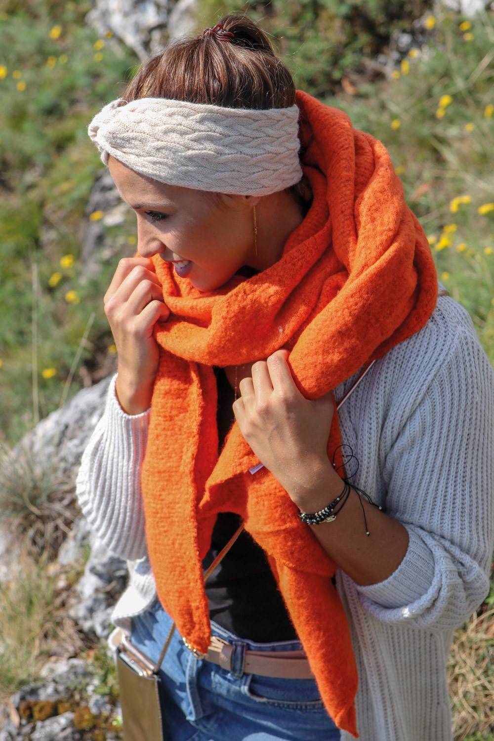 Stylebreaker Asymmetrischer unifarbener Web Schal Verkauf