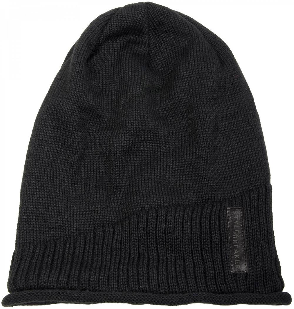 Stylebreaker Feinstrick Beanie mit Teddyfleece Fabrikverkauf