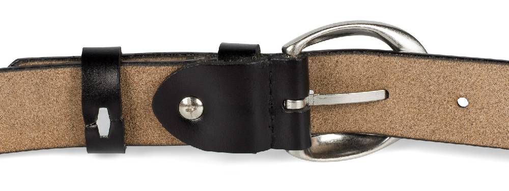 Stylebreaker Schmaler Unisex Echtleder Gürtel Unifarben Fabrikpreis