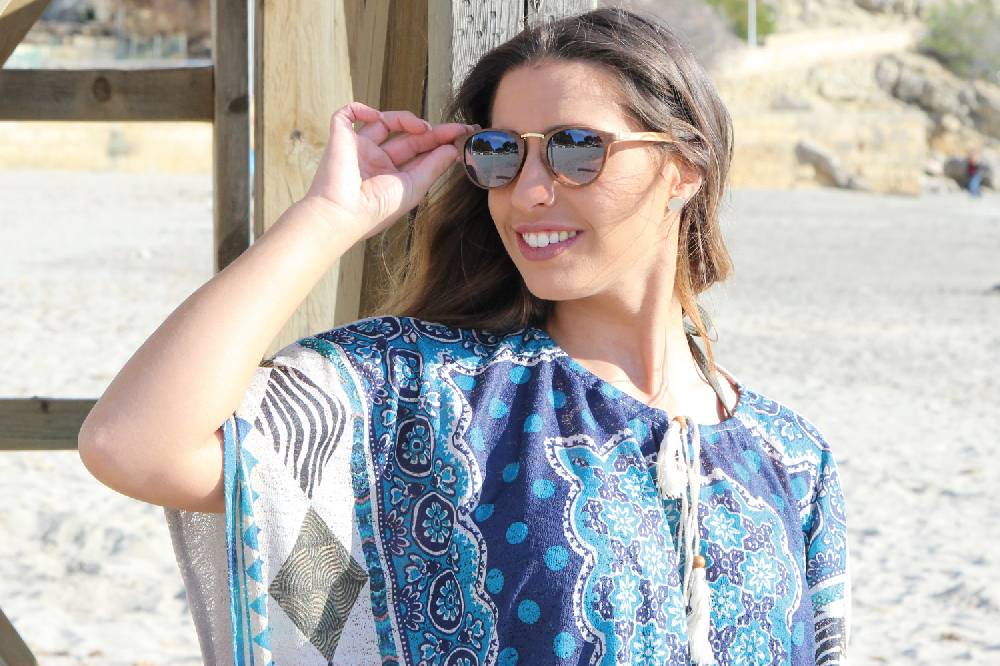 Stylebreaker Panto Sonnenbrille Holz Optik Rabatt