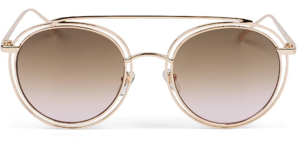 Stylebreaker Oversize Sonnenbrille mit runden Gläsern und doppeltem Rahmen Günstig kaufen