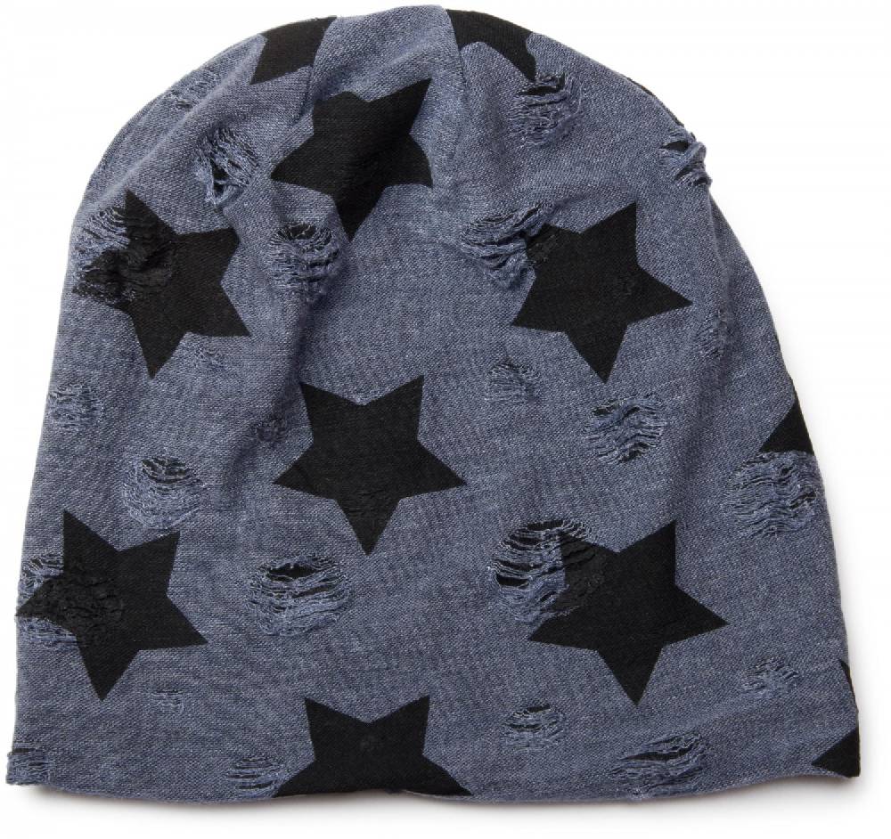Stylebreaker Beanie mit Sterne & Punkte Muster Saisonschlussverkauf