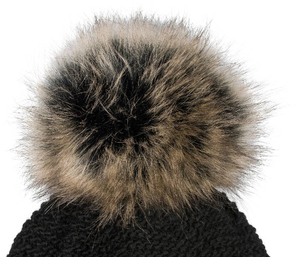 Stylebreaker Einfarbige Strick Bommelmütze mit Thermo-Fleece Jubiläumsangebot
