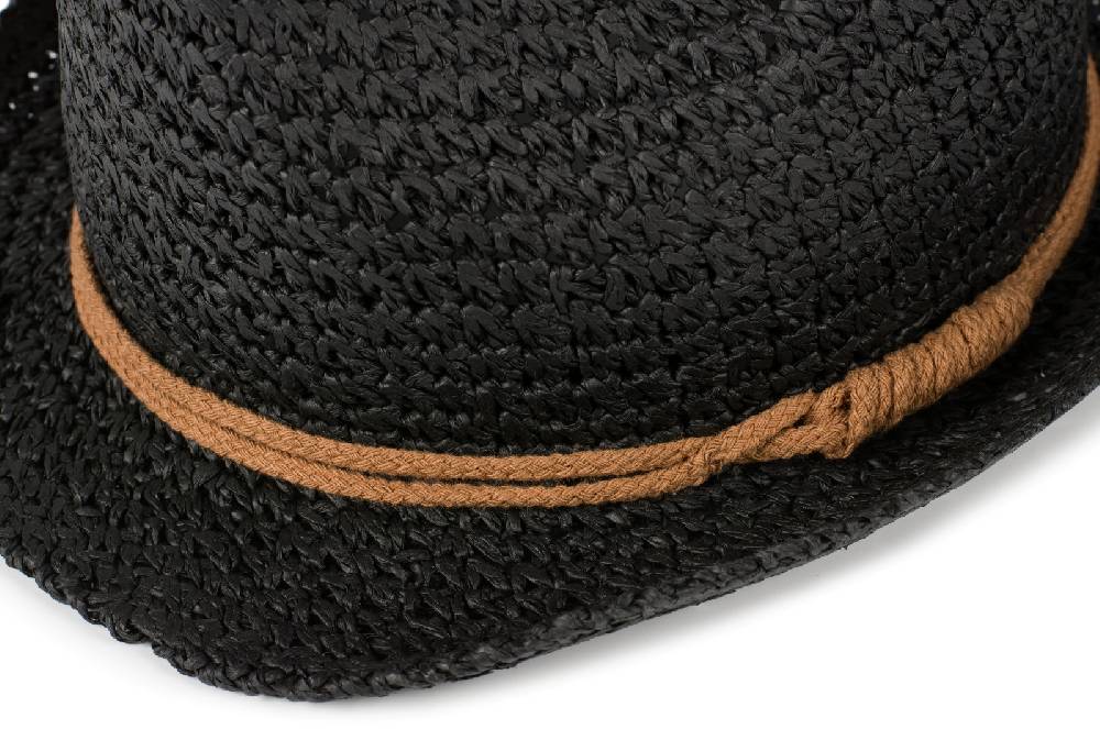 Stylebreaker Trilby Sonnenhut in Häkeloptik mit Zierband Blitzangebot