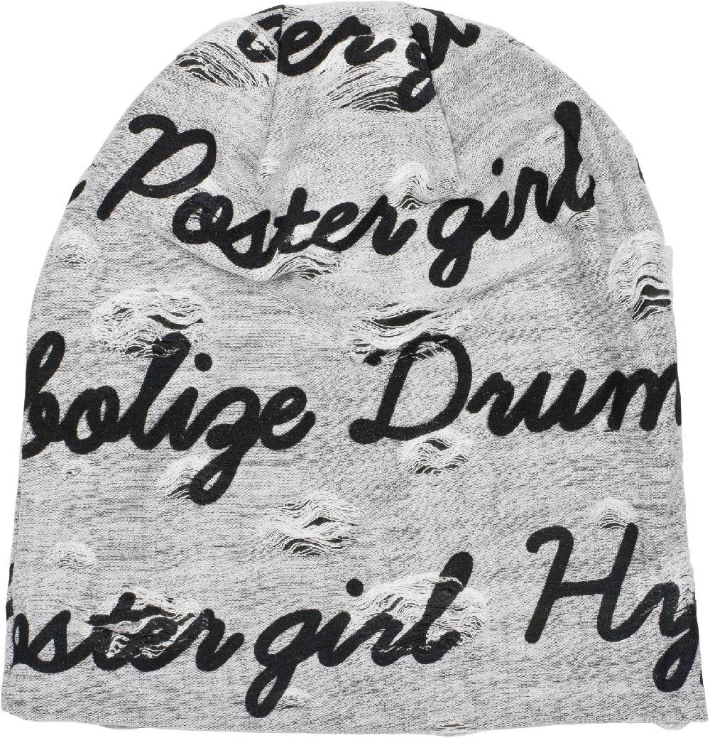 Stylebreaker Beanie mit Sprüche Print und Rissen Tägliche Deals