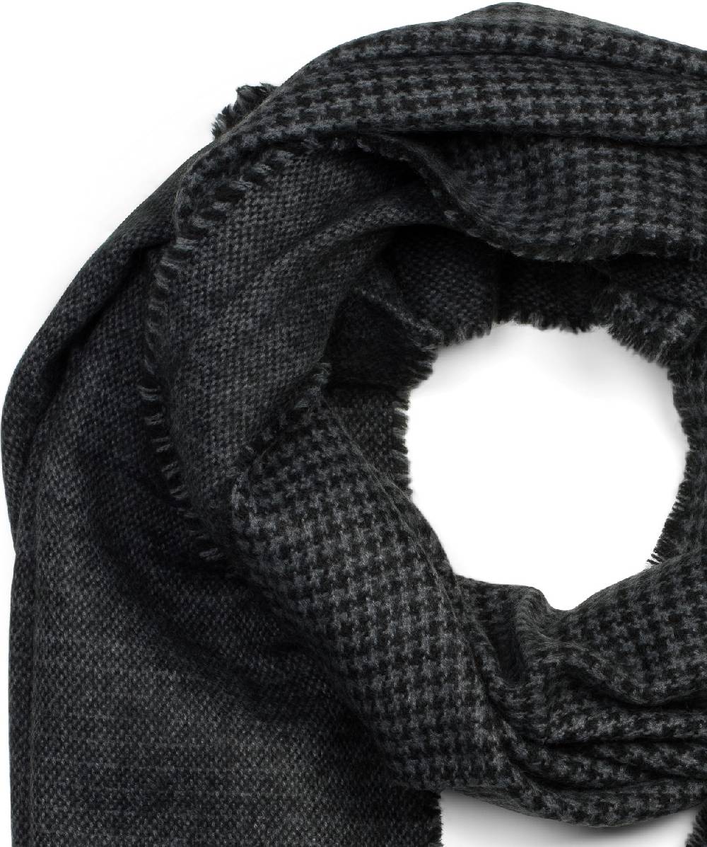 Stylebreaker Schal mit 2-farbigem Hahnentritt Muster Super Sparpreis