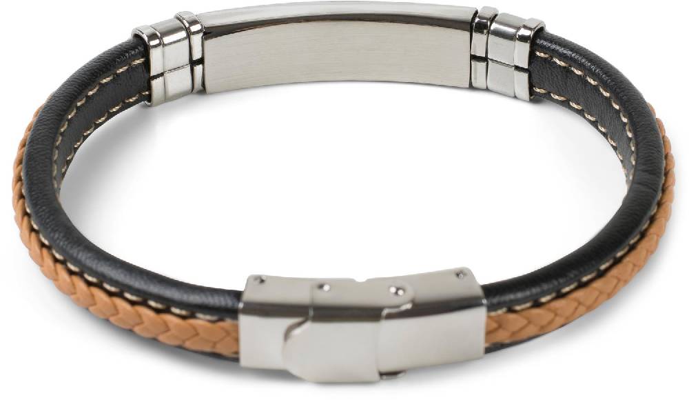 Stylebreaker Armband mit Flecht und Metallelementen Kostenlose Rückgabe