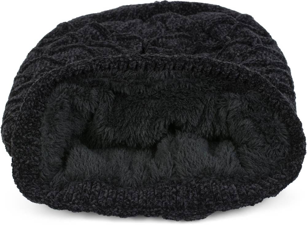 Stylebreaker Chenille Beanie Mütze mit Waben Muster Nur für heute