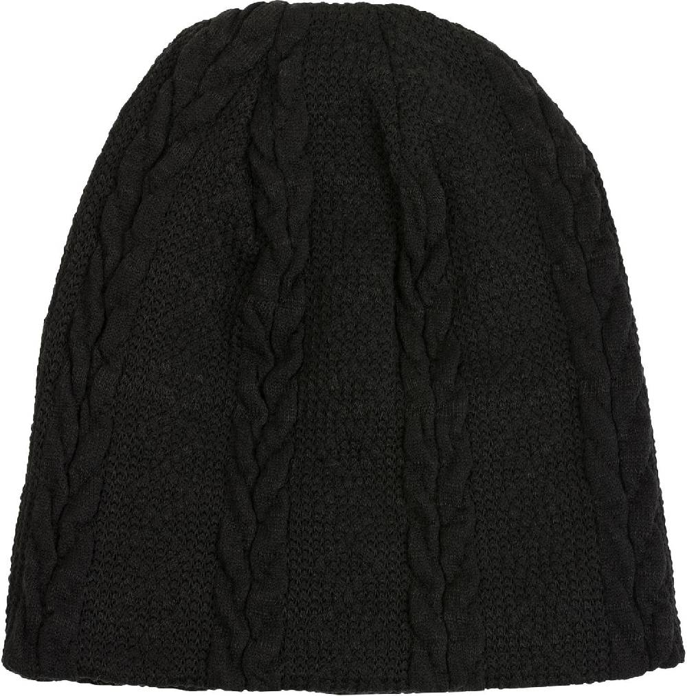 Stylebreaker Feinstrick Beanie mit Zopfmuster und Fleece Black Friday