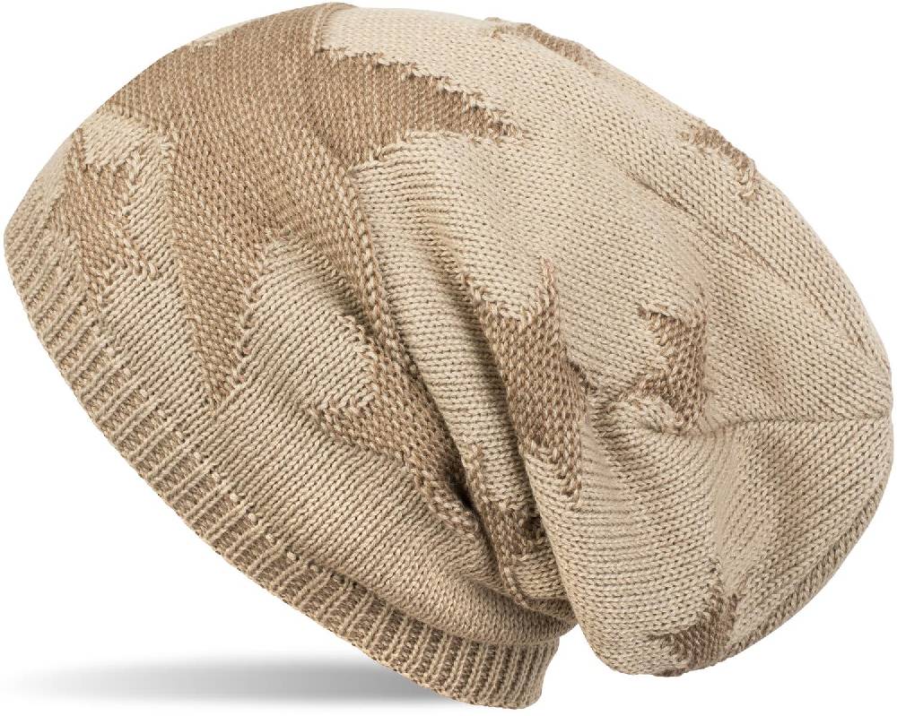 Stylebreaker Feinstrick Beanie mit Sterne Muster Online Outlet