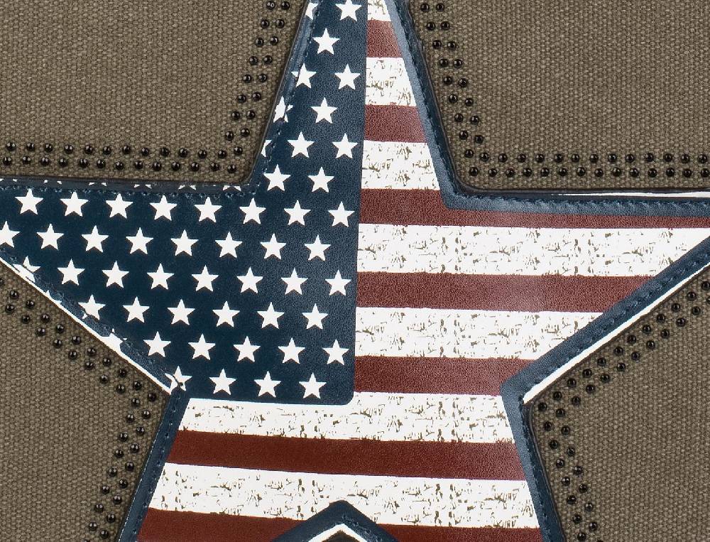 Stylebreaker Umhängetasche mit USA Stern Applikation Räumungsverkauf