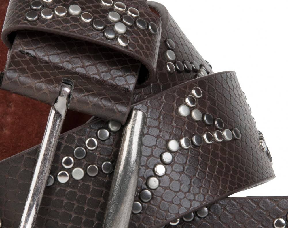 Stylebreaker Gürtel mit Nieten in Sternform Kostenloser Versand international