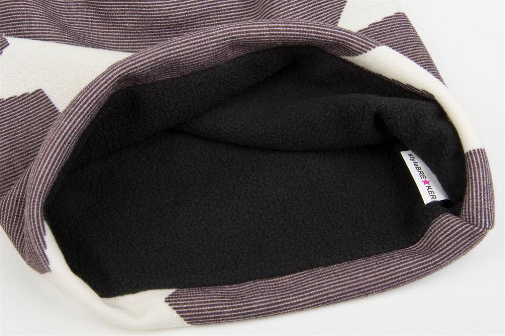 Stylebreaker Feinstrick Beanie mit Sterne, Streifen Muster Fabrikladen