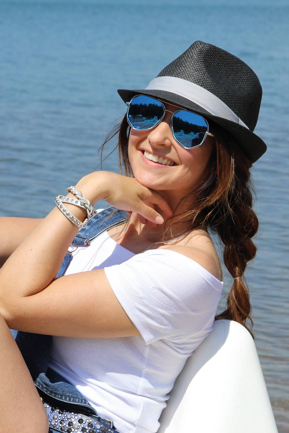 Stylebreaker Trilby Hut mit farbigem Zierband Black Friday Preise