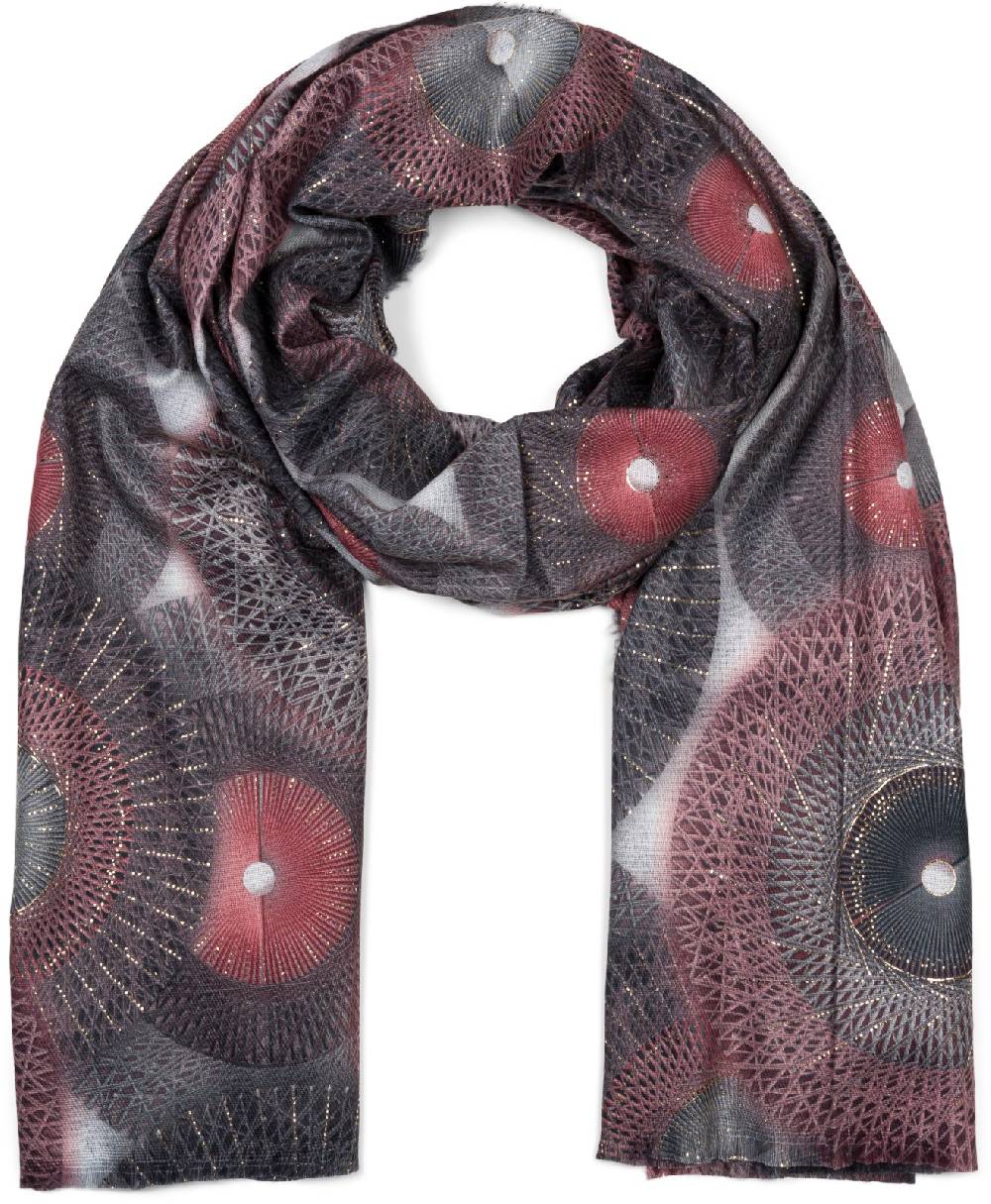 Stylebreaker Schal Spiralen Muster Metallic Details Schlussverkauf