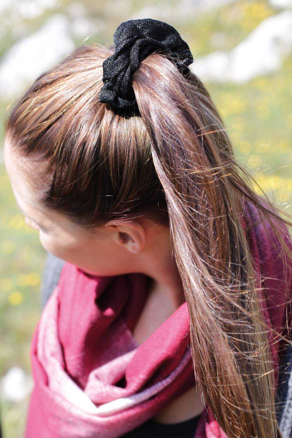 Stylebreaker Scrunchie Haargummi Glitzer Stoff Günstiger Verkauf