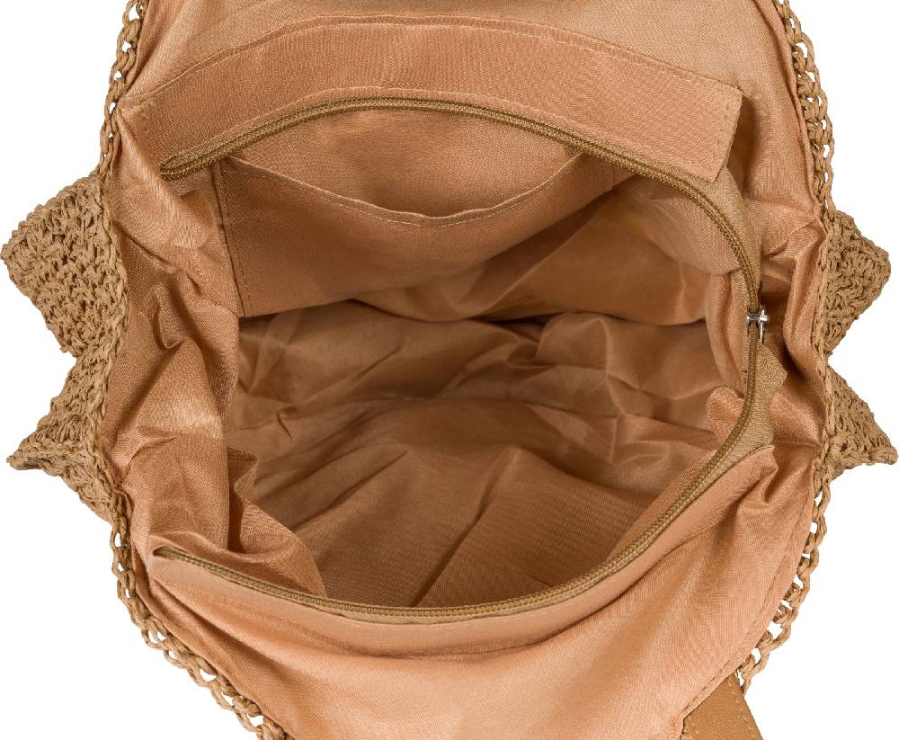 Stylebreaker Runde Schultertasche Papierstroh Blitzverkäufe