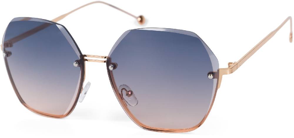 Stylebreaker Ovale Oversize Sonnenbrille Diamant Schliff Rahmenlos Großer Ausverkauf