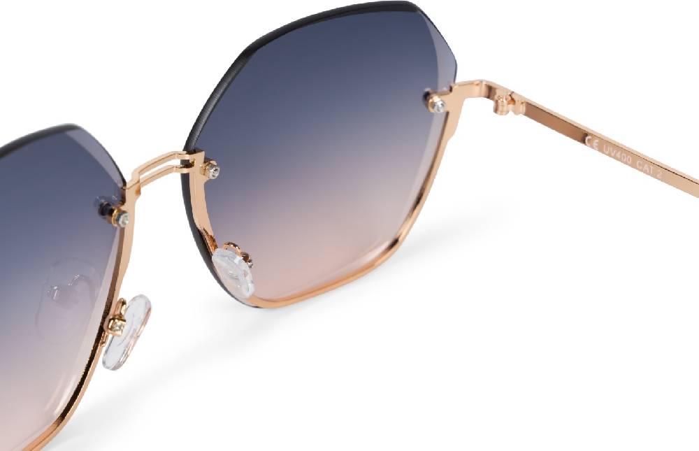 Stylebreaker Ovale Oversize Sonnenbrille Diamant Schliff Rahmenlos Großer Ausverkauf