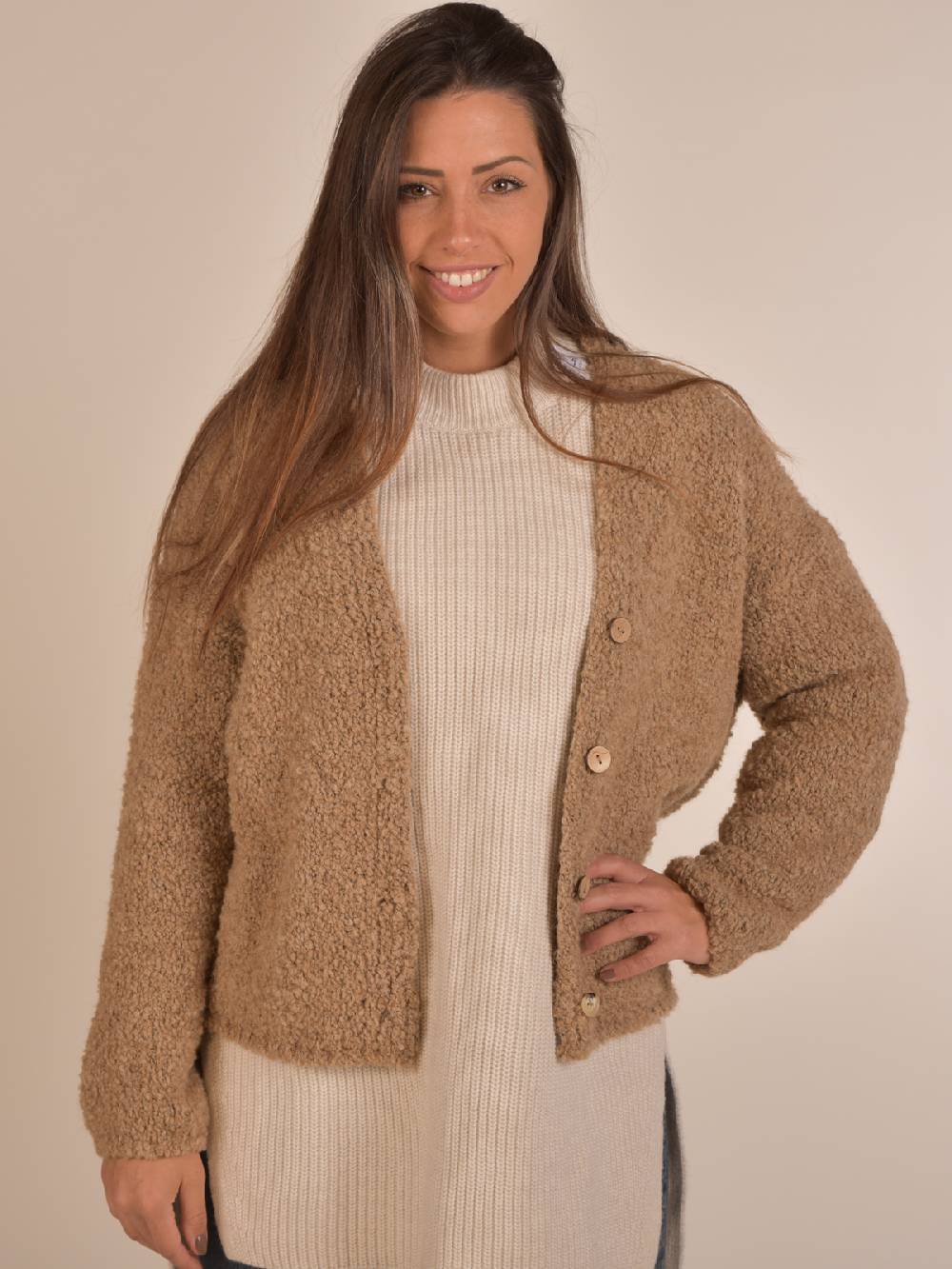 Stylebreaker Teddy Strick Cardigan Zeitlich begrenztes Angebot