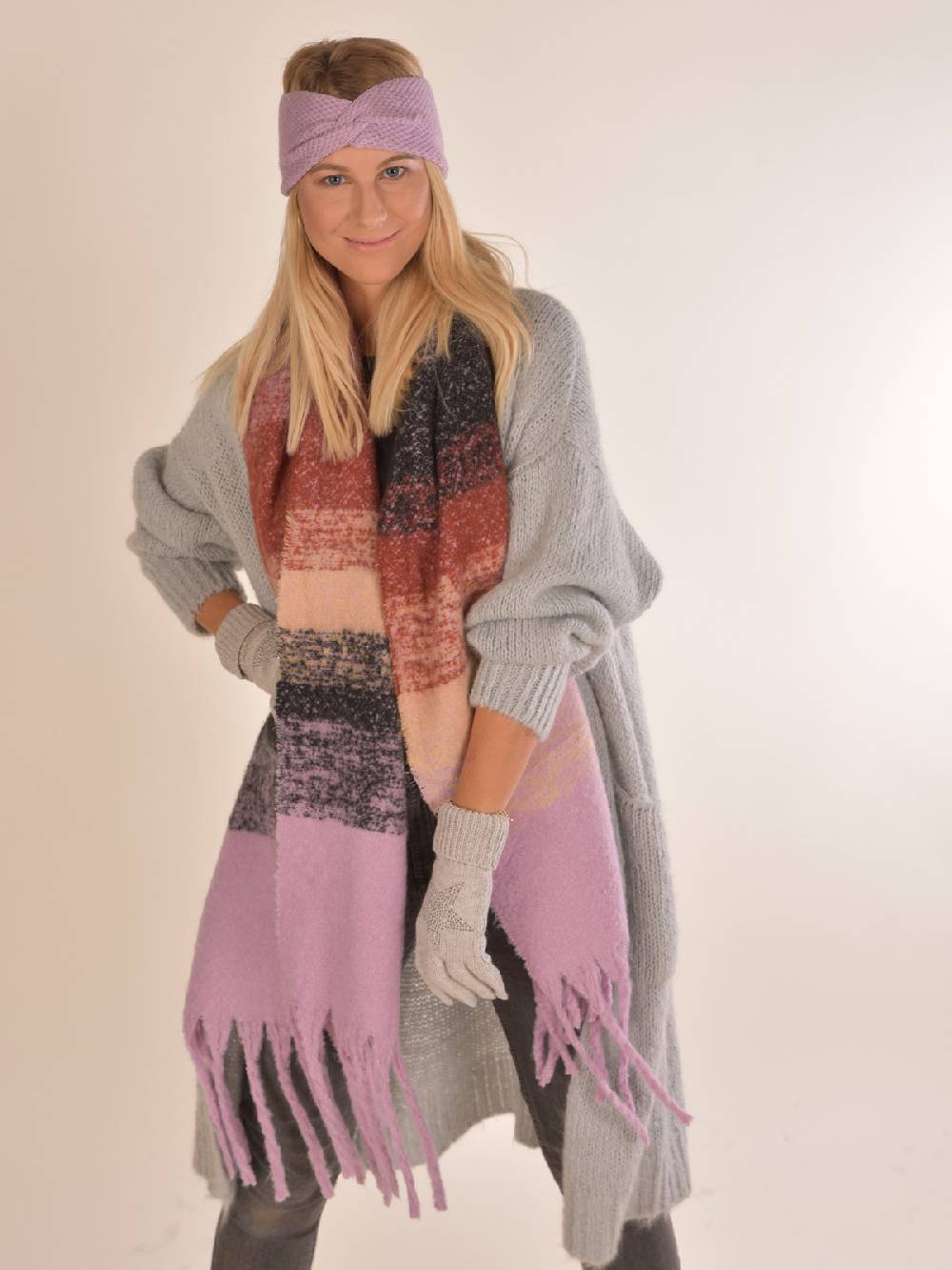 Stylebreaker Streifen Web Strickschal bunt Wochenangebot