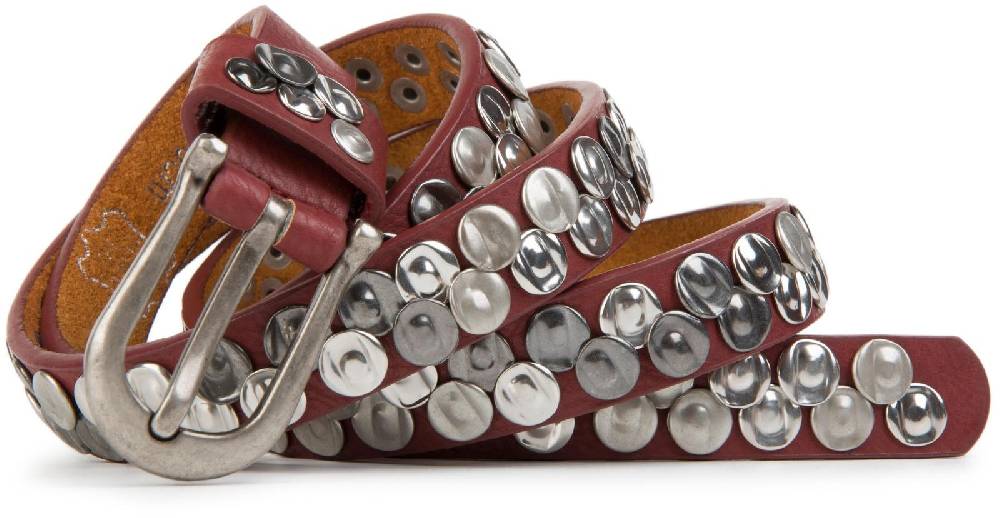 Stylebreaker Schmaler Gürtel mit gequetschten Nieten Discount Store für neue Produkte