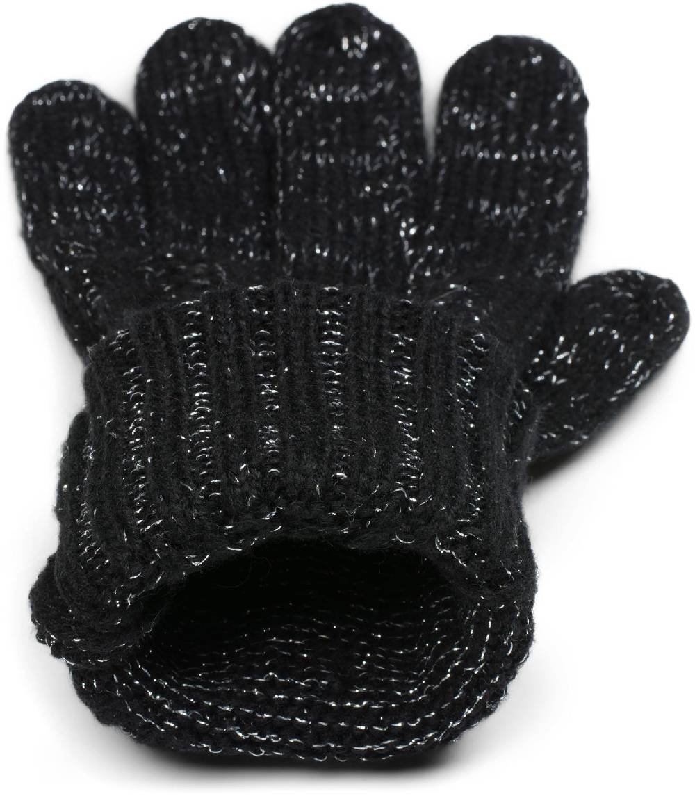 Stylebreaker Strick Handschuhe mit Zopfmuster und Metallic Faden Auslauf