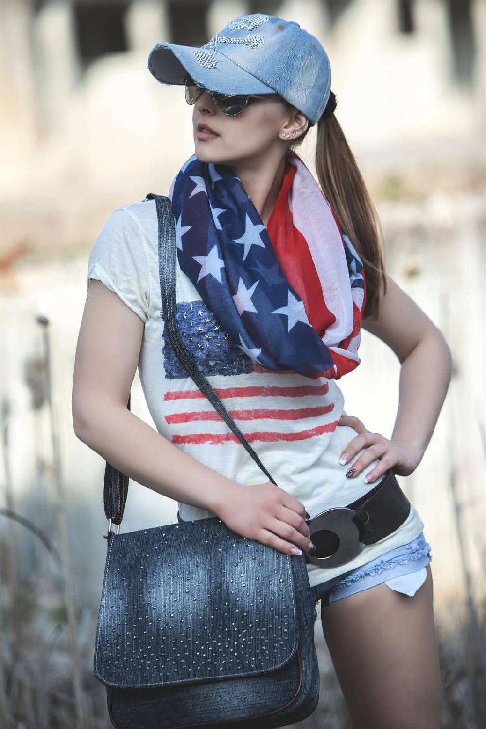 Stylebreaker Loop im USA Flaggen Design Kostenloser Versand