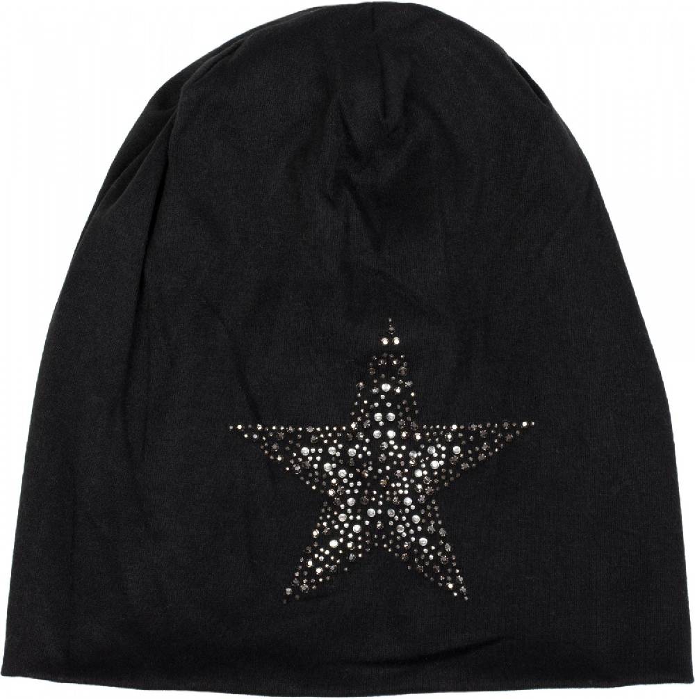 Stylebreaker Beanie Mütze mit Strass Nieten Stern Online Shopping