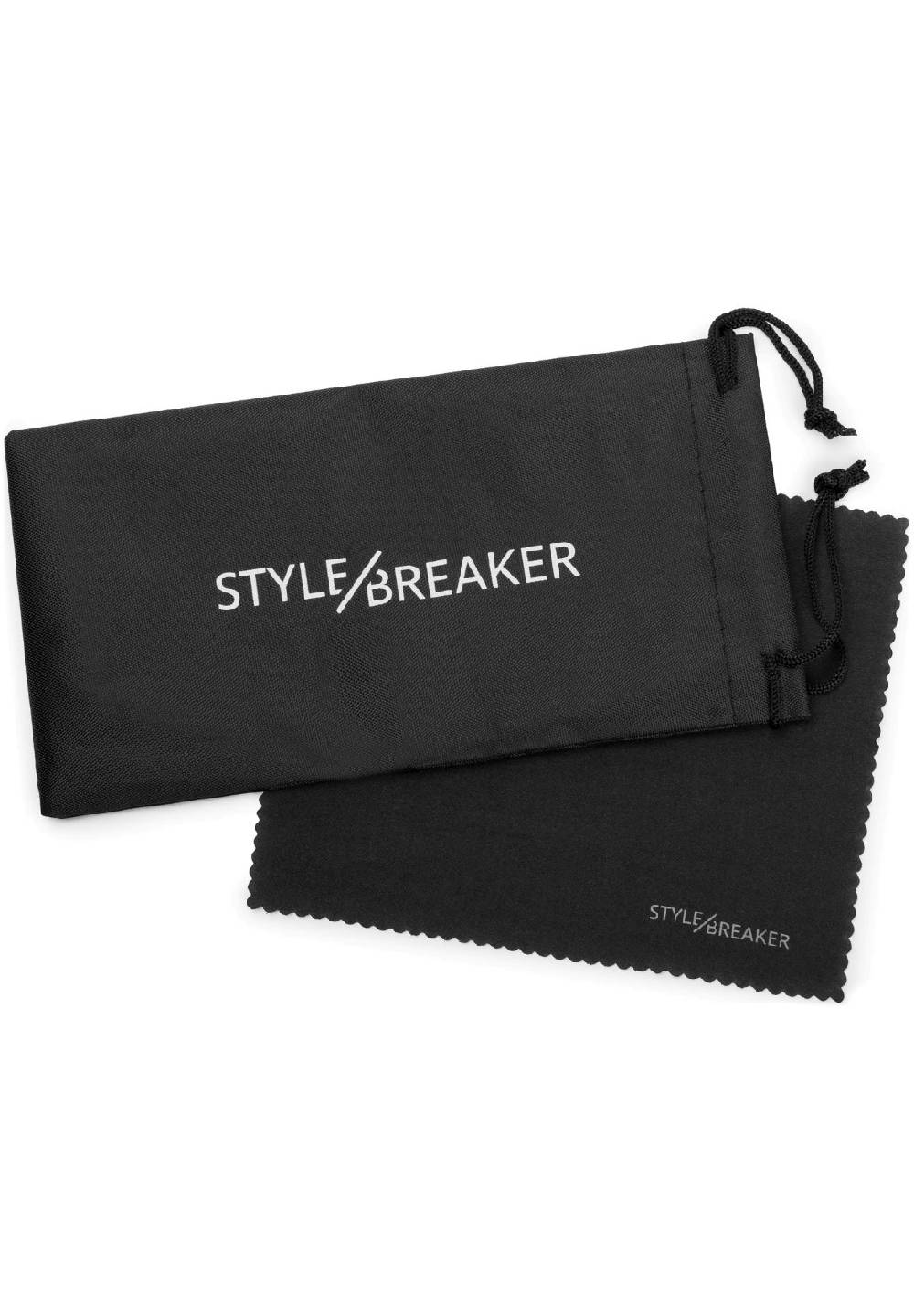 Stylebreaker Rahmenlose Rechteckige Sonnenbrille mit Diamant Schliff Weihnachtsangebot